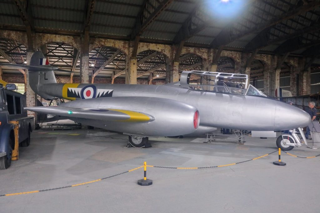 Discovering Hooton Park Hangars: Northwest England’s Living Aviation Heritage Museum 14 Hooton Park Hangars Gloster Meteor