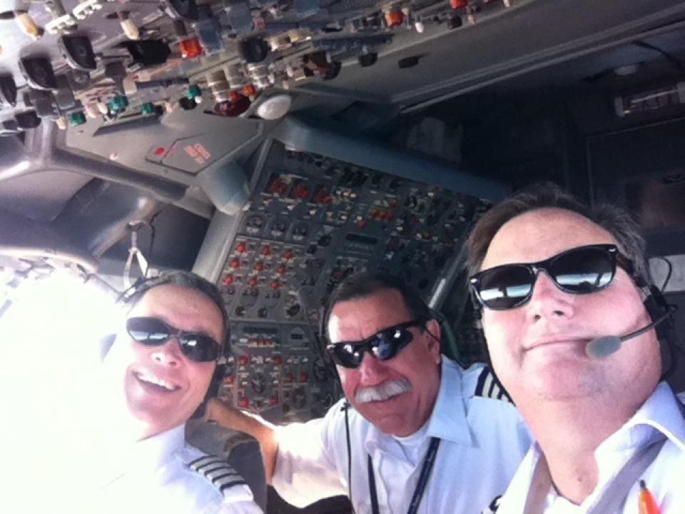 The Last Captain of a VIP Boeing 727: David Morrison and the Final Flight of VP-BAP 10 I am on the right. The co captain is Robert Breslin and the flight engineer is Dexter Franklin