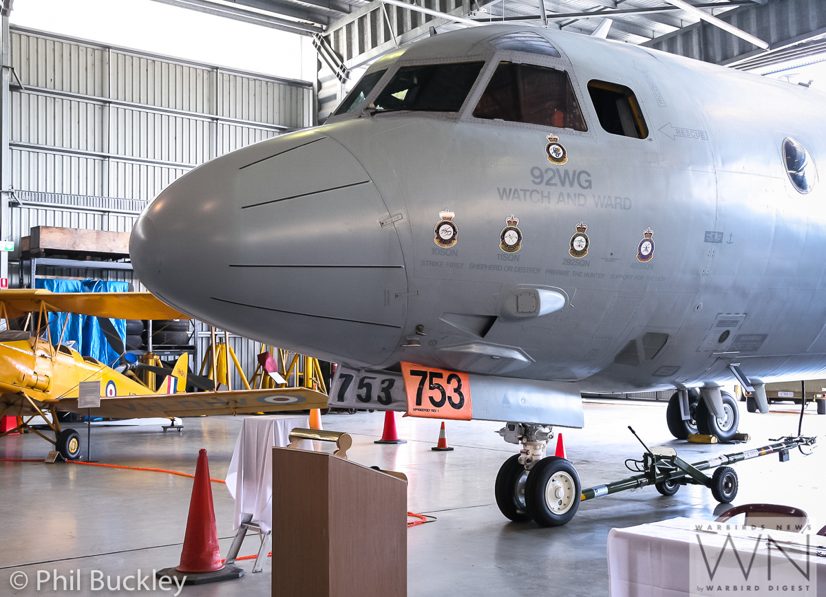 HARS latest addition to the fleet poking her nose into the main hangar. (photo by Phil Buckley)