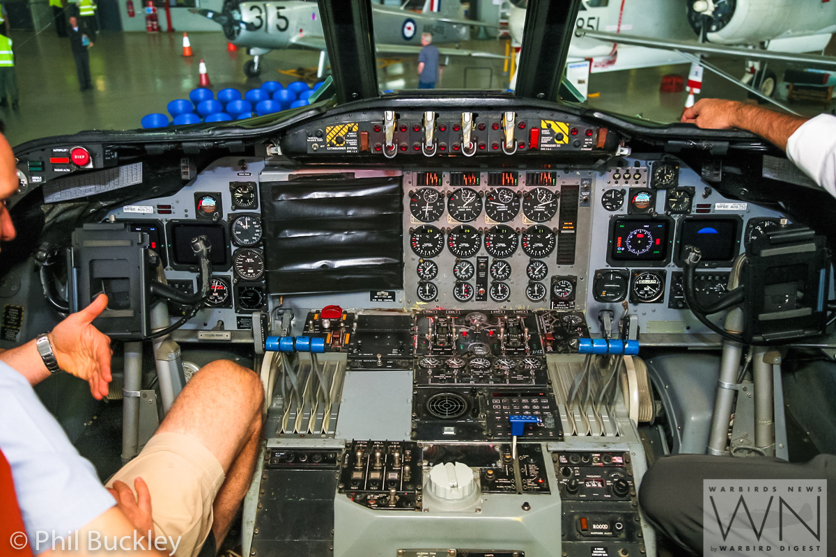 Another view of the HARS Orion's cockpit. One of the panels is covered in plastic tape, which likely covers one of the displays removed during the demil process. (photo by Phil Buckley)