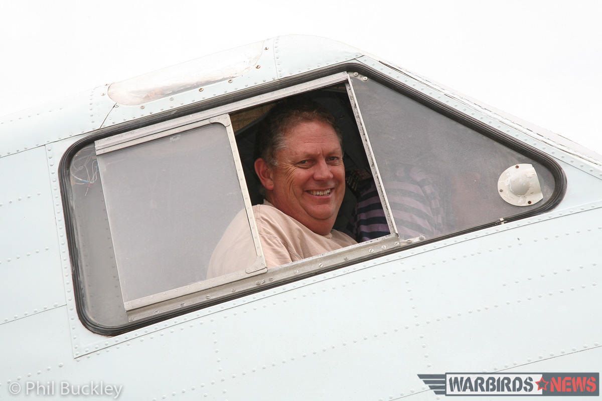 A very happy Richard Thompson following an engine run in mid-October. (photo by Phil Buckley)