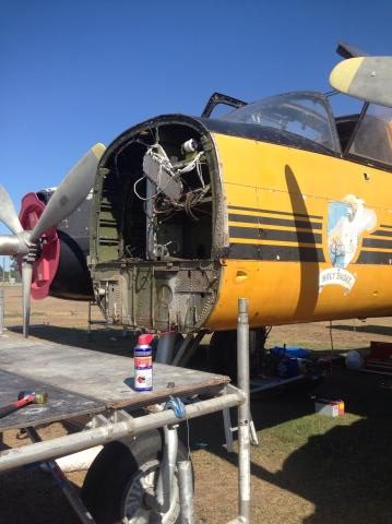 The Invader following removal of her nose assembly. (Photo via Reevers)