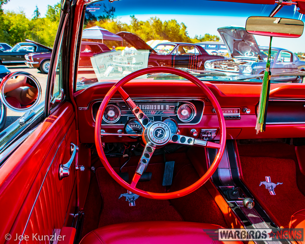 Inside the 1964.5 Ford Mustang Convertible....(photo by Joe Kunzler)