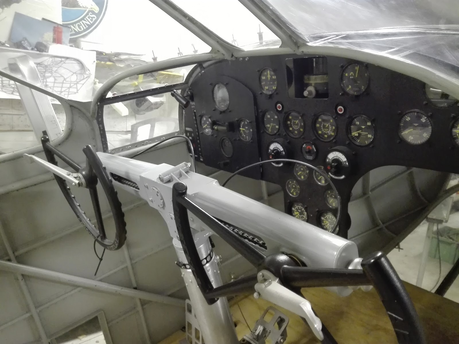 Instrument panel and control yokes for the Libeccio April 2023 Kjell Dahle 1