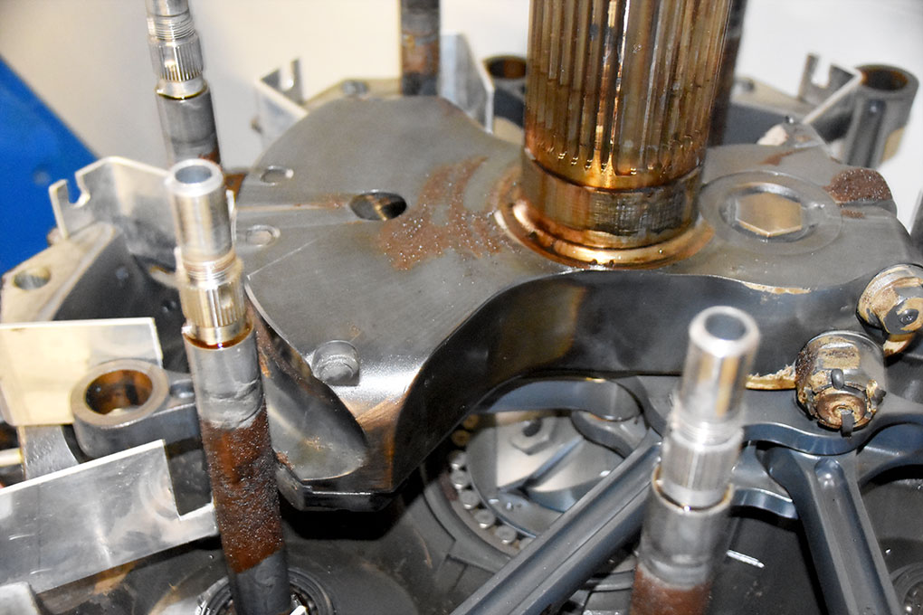 Internal detail of Bristol Hercules engine during strip down