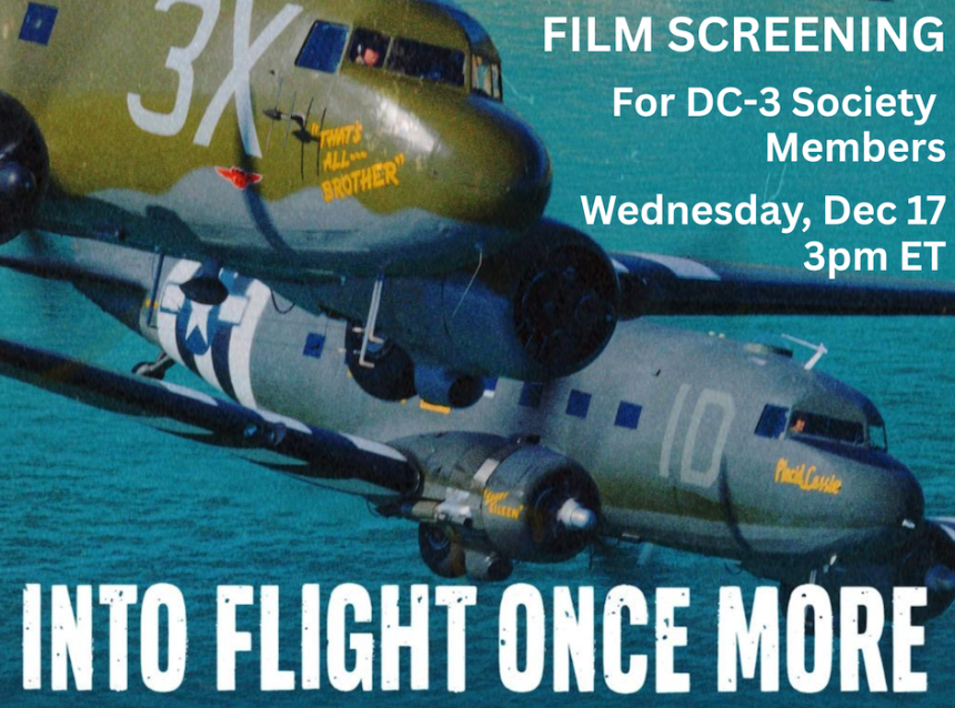 Into Flight Once more Dc 3 D Day documentary