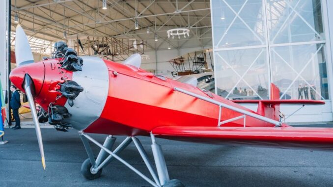 The airplane is a two-seater built in 1935 thanks to the collaboration between two Ethiopian engineers and a German pilot. [Photo via Ministero della Difesa]