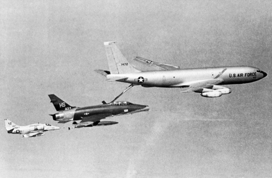 Above Rivalries: A Navy–Air Force Rescue That Defined Service 10 KC 135A refueling F 100F 612th TFS and A 4F VA 212 over Vietnam 1968