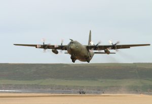 Taking off from the Saunton Sands. (Image credit: Royal Air Force)
