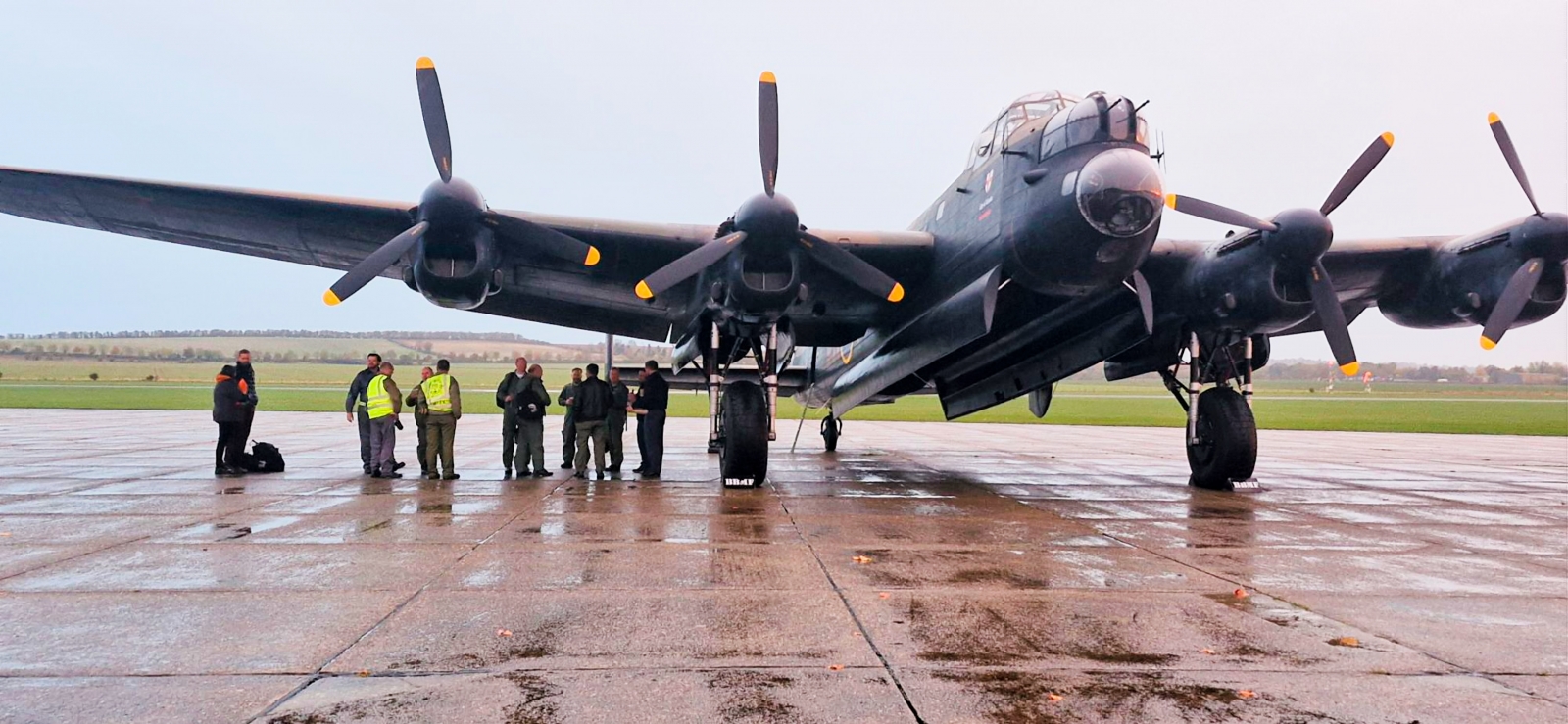 Lancaster PA474 after landing at Duxford on 29th October. Photo Simon Bullen Cooke