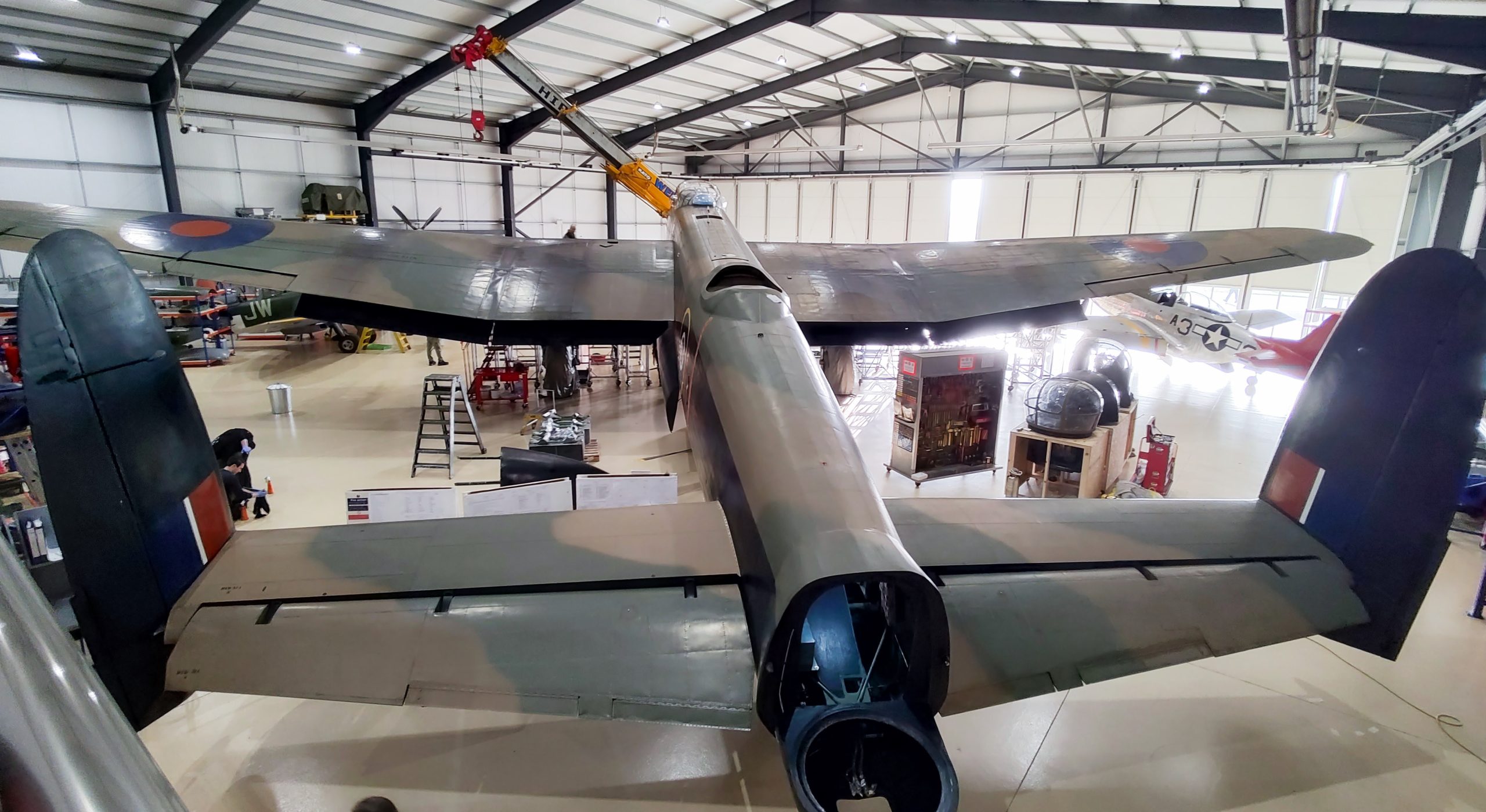 Battle of Britain Memorial Flight Lancaster PA474 ‘Major’ Maintenance Update 16 Lancaster PA474 in ARCos Stephenson hangar scaled