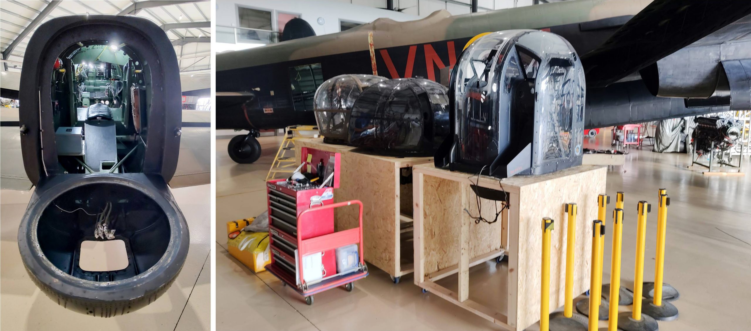 RAF Battle of Britain Memorial Flight Lancaster PA474 ‘Major’ Maintenance Update 16 Lancaster PA474s rear turret scaled