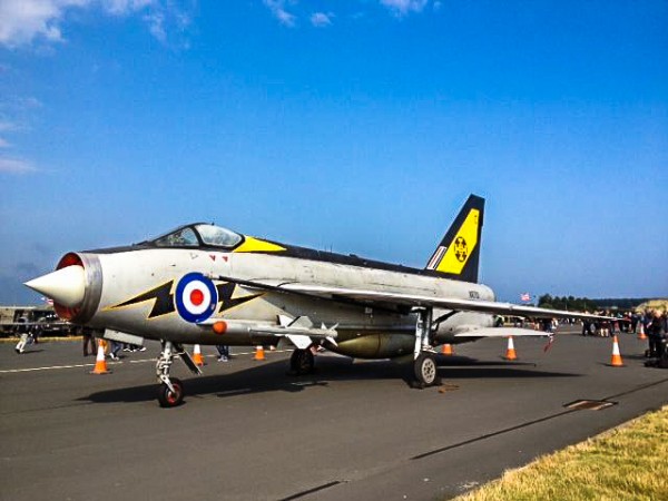 Lightning F.3 XR713 on display in its celebratory 111 Squadron markings at the RAF Leuchars air show. (photo - Tom Moran of Urban Ghosts.com)