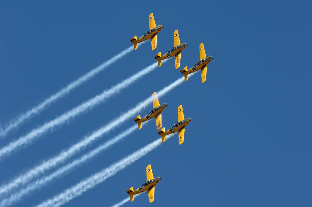 Lima Lima Flight team flying Beechcraft Mentors