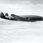 Lockheed XC 69 Constellation 43 10309 L 049 NX25600 in flight. San Diego Air Space Museum Archive