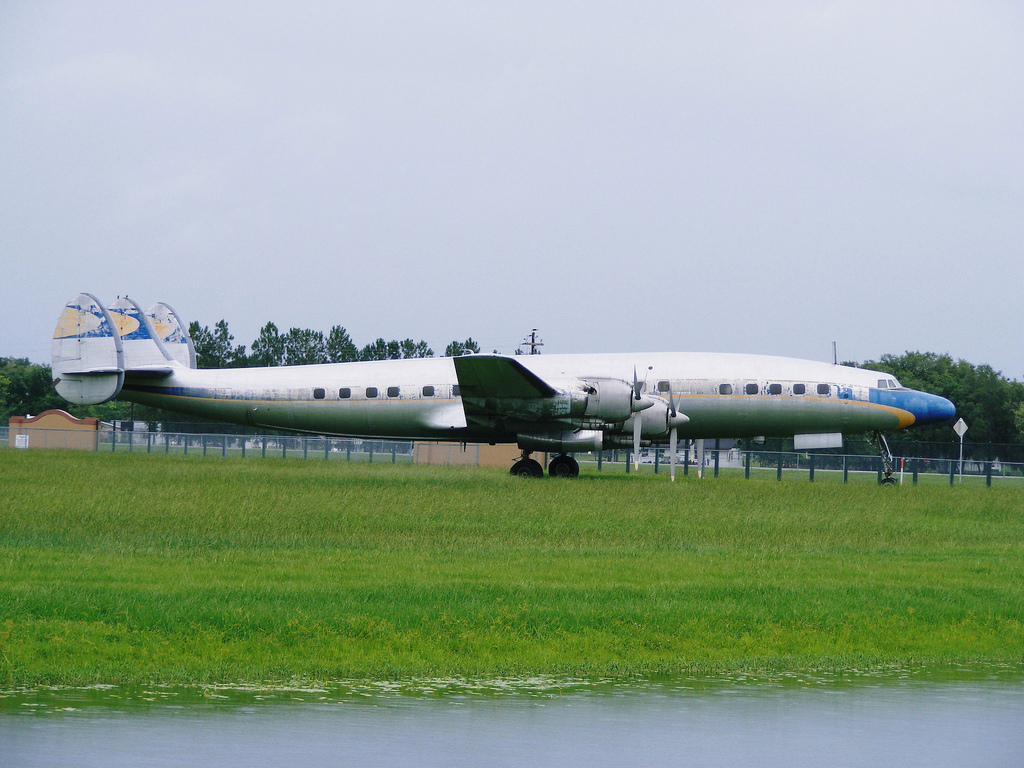 Former Lufthansa L-1649A Super Star D-ALAN now on display at Kermit Weeks facility in Polk City, Florida. (photo via Wikipedia)