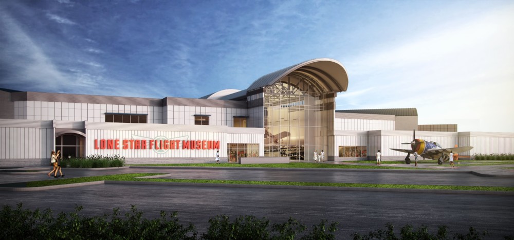 The rendering of the proposed  Lone Star Flight Museum.