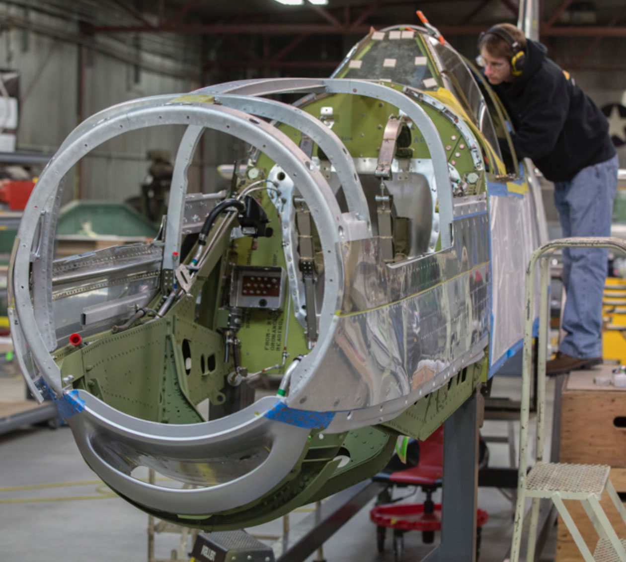 Lope's Hope's fuselage as she looked, mated with the engine section, in February, 2016. (photo via AirCorps Aviation)
