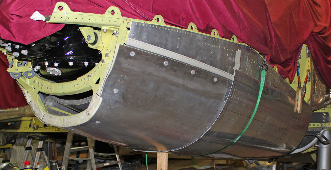 The completed lower engine cowlings in place. (photo via Tom Reilly)