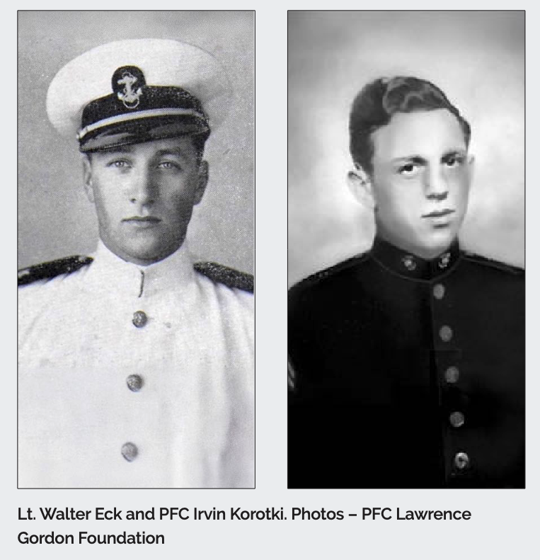 Lt. Walter Eck and PFC Irvin Korotki