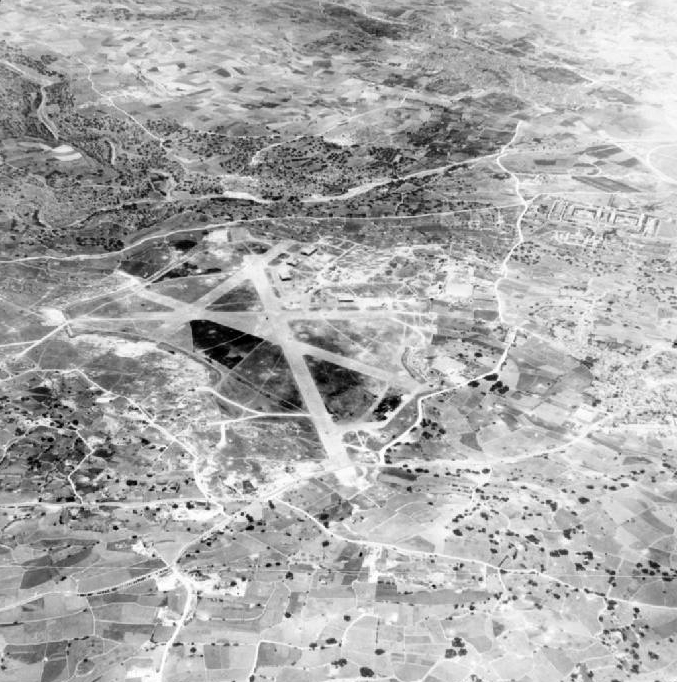 Luqa airfield Malta aerial photo 1941