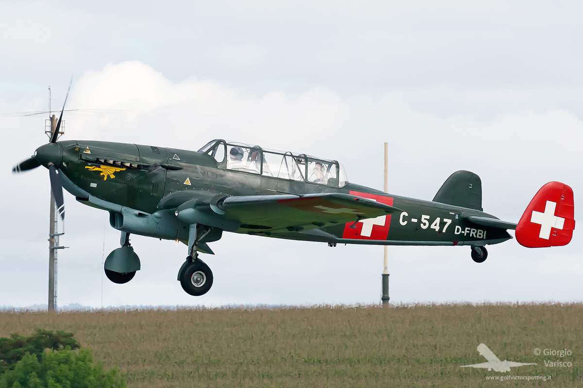 A very rare Swiss designed and built EKW C-3603 ground attack aircraft from WWII, recently rebuilt by Meier Motors in Germany. (photo by Giorgio Varisco)