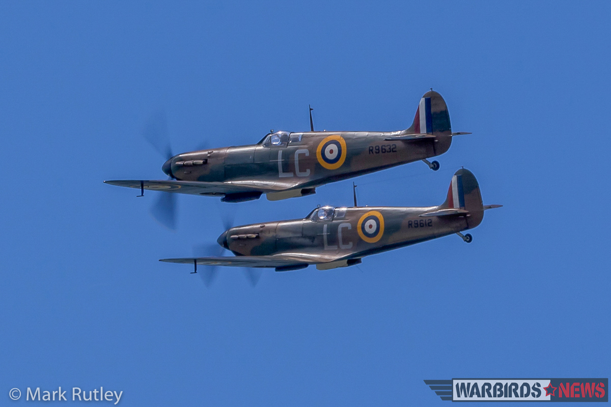 A pair of Spitfires in close formation. (photo by Mark Rutley)