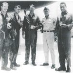 Major Lewis on right after 200 combat missions