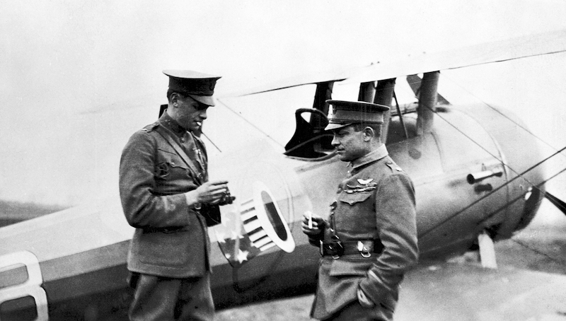 Aces of War: Raoul Lufbery - The Soul of the Lafayette Escadrille 17 Major John W.F.M. Huffer and Raoul Lufbery 1918 04 18