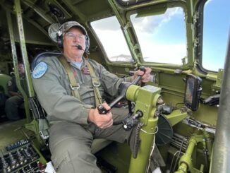 Mark Novak the Chief Pilot for B 29 Doc has logged over 500 hours of flight time in this iconic warbird