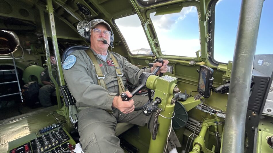 Mark Novak the Chief Pilot for B 29 Doc has logged over 500 hours of flight time in this iconic warbird