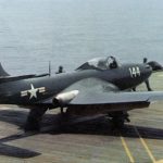 McDonnell FH 1 Phantom of VF 17A on USS Saipan CVL 48 in May 1948