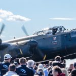 Members watching the Lancaster taxying on Members Day 2024. Photo Neil Burgess