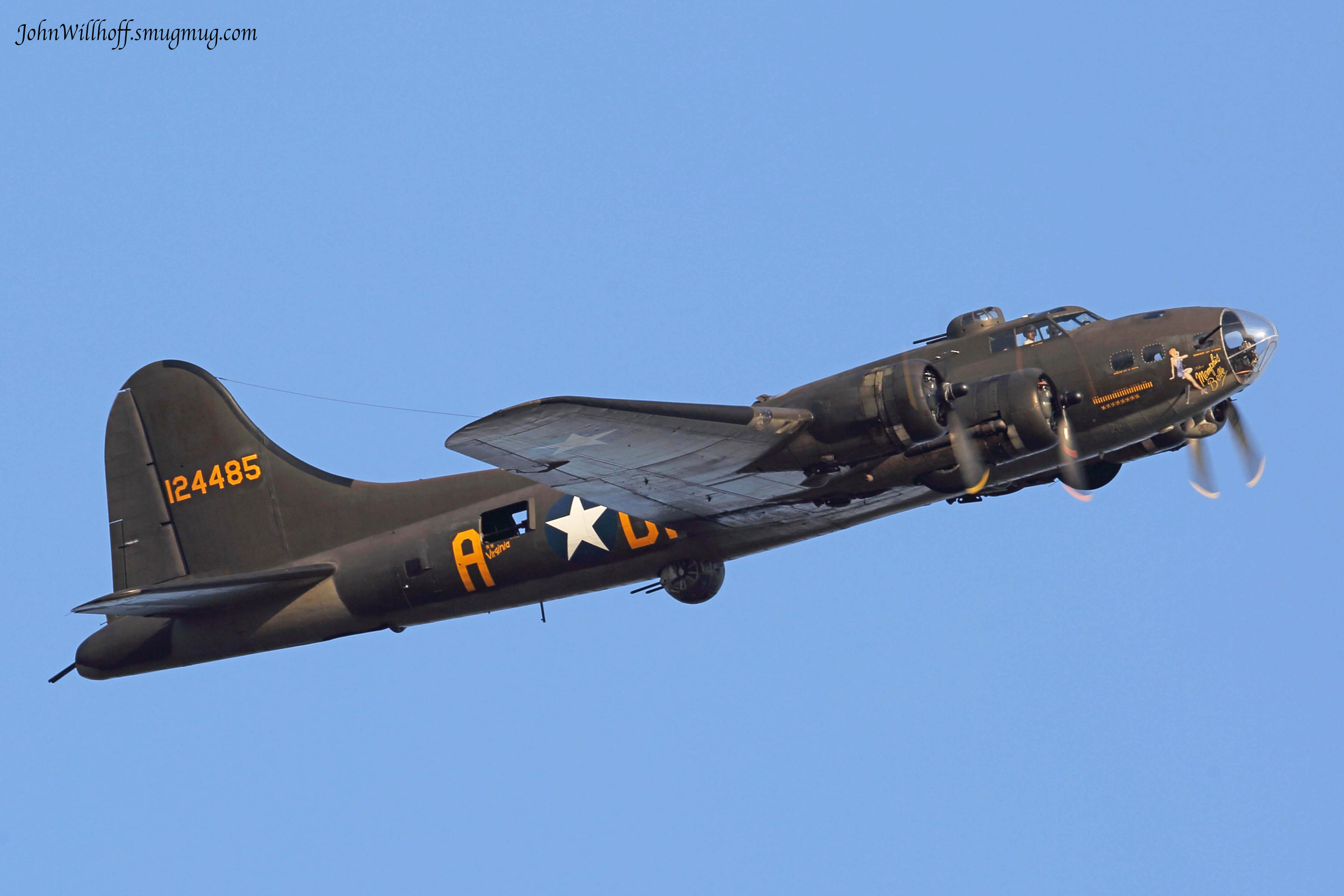 B-17F "Memphis Belle" taking of from KPDK in 2013. Photo by John Willhoff