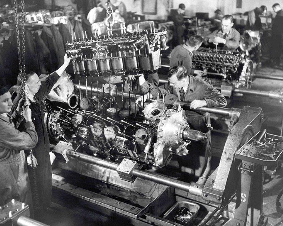 The Mustang and the Merlin 18 Merlin engine production at Rolls Royce Nightingale Road Derby