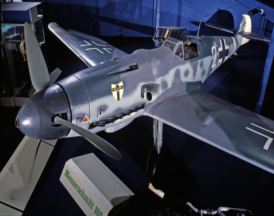 Messerschmitt Bf 109 G 6 R3 in the WWII in the Air gallery Smithsonian Photo by Dave Penland