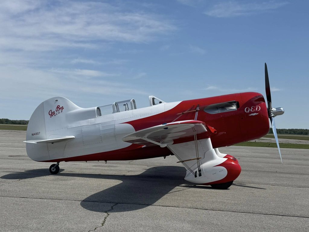 Mid America Flight Museum's Gee Bee QED II Flies! 14 Mid America Flight Museums Gee Bee QED II Flies airplane