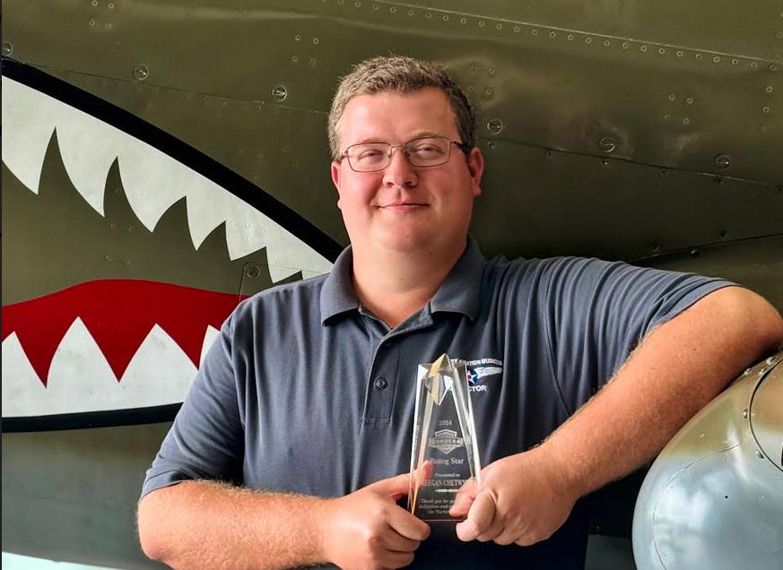 Military Aviation Museum Director Keegan Chetwynd Honored with 20 Under 40 Award