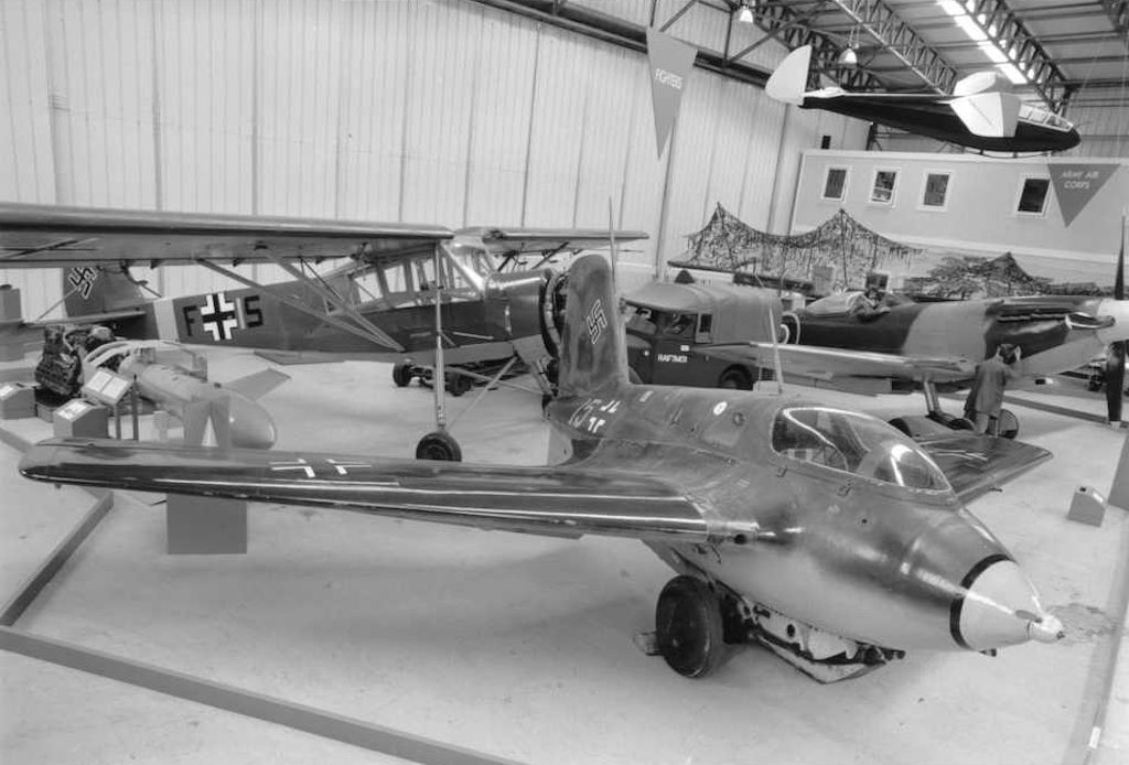 Only a Flea… Lippisch’s Remarkable Rocket Fighter: The Story of Messerschmitt Me 163 Komet 191659 12 MoF hangar view