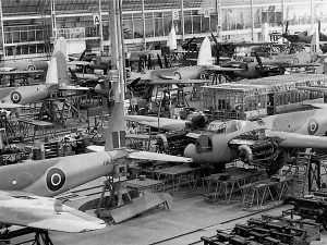 Mosquitos in production in Leavesden, UK. 