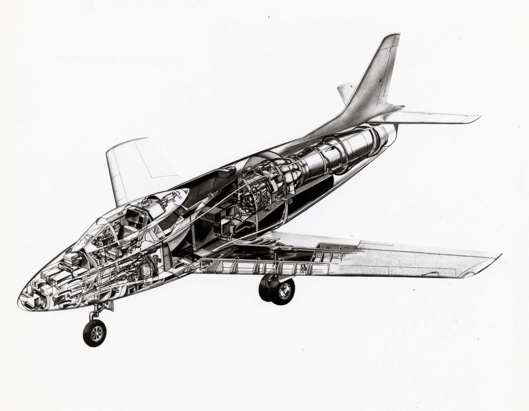NAA YF 93A cutaway