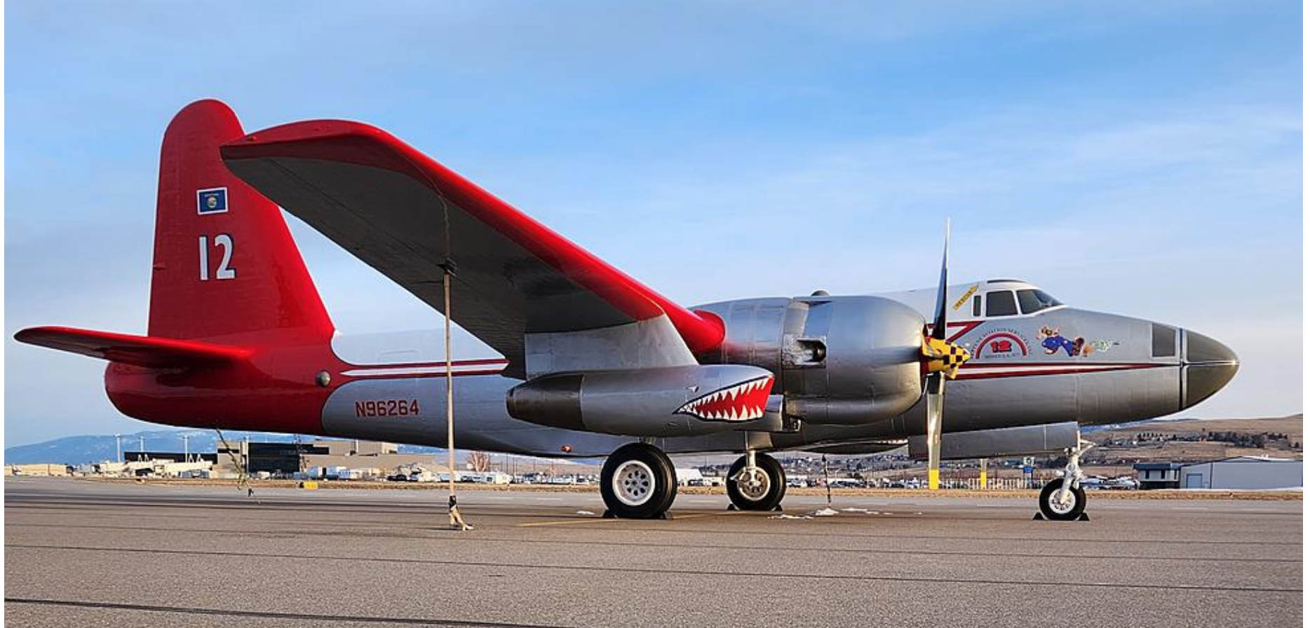 Neptunes Tanker 12 during her days as a firefighter — Neptune Aviation photo