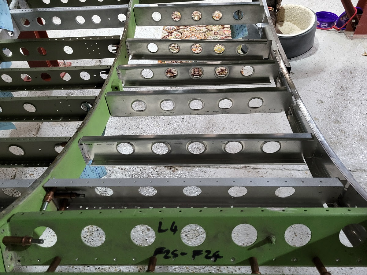 Avro Lancaster B.VII NX611 ‘Just Jane’ – Restoration Update 249 19 New intercostals replacing the damaged intercostals in the floor of NX664s rear mid fuselage