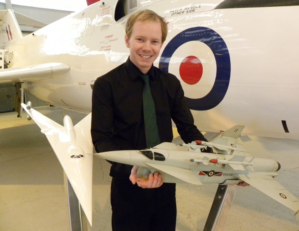 Nick Sturgess with two concept models