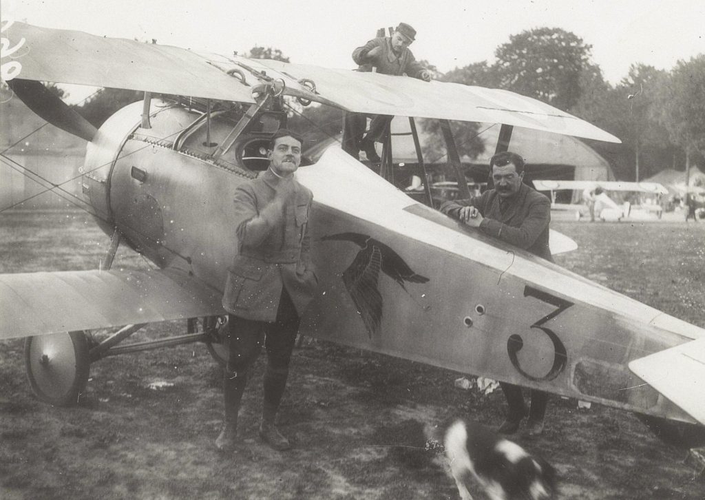 Aces of War: Albert Louis Deullin - The SPAD Master of the Storks 10 Nieuport 23 flown by Albert Deullin of Escadrille N3 left with Paul Tarascon. 30 September 1916 at Cachy cropped