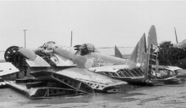 Remains of eight Bolingbrokes shown in this picture from the 80s, destined to become an airworthy warbird once again. (Image Credit: Norm Malayney/ Canadian Warplane Heritage Museum)