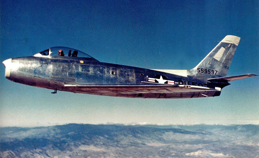 North American Aviation XP 86 Sabre 45 59597 with George Welch color