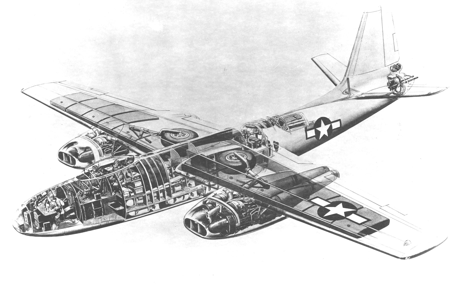 North American XB 45 cutaway drawing 061020 F 1234S 019