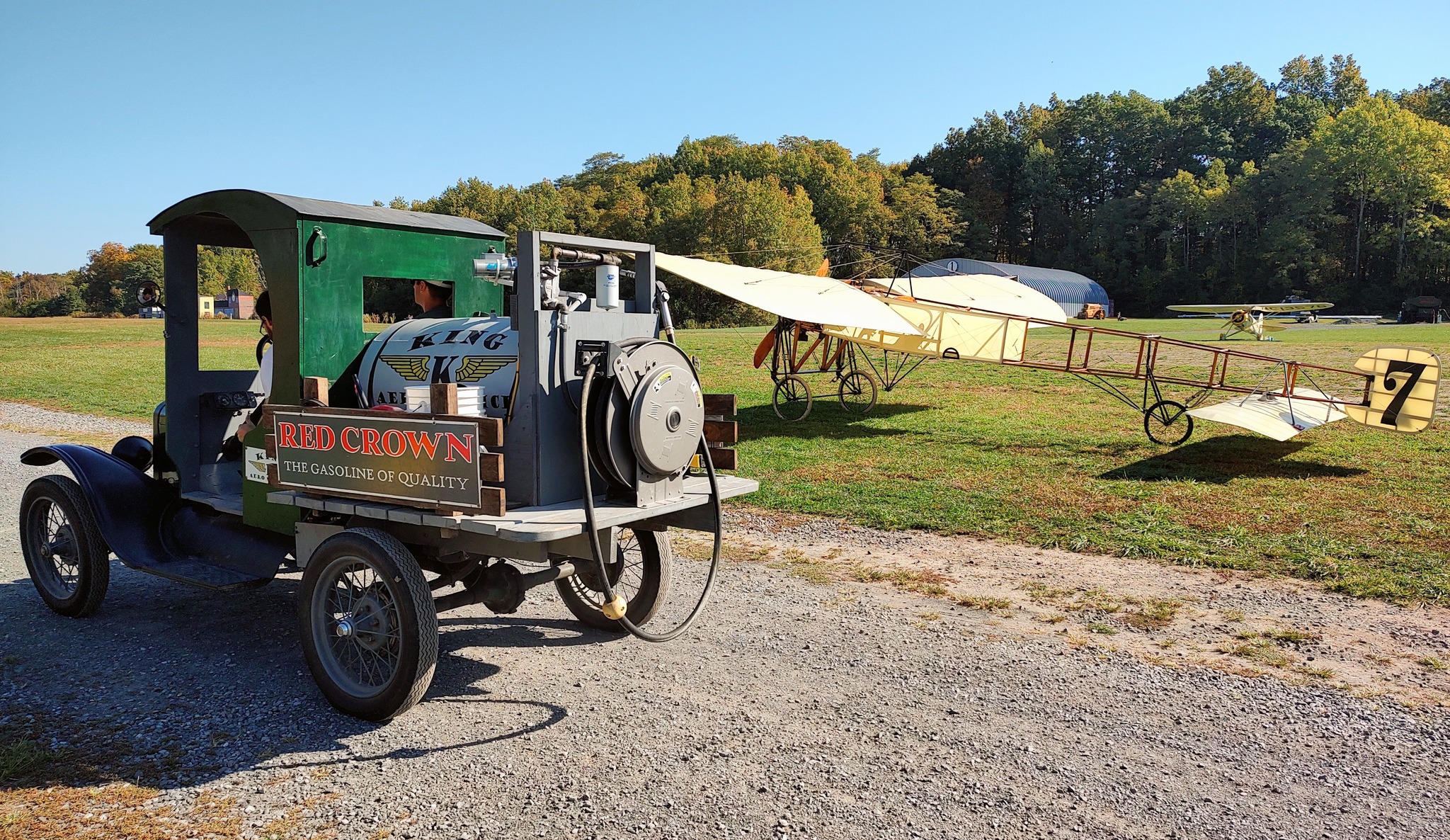 Old Rhinebeck Blériot XI and Ford Model T fuel truck