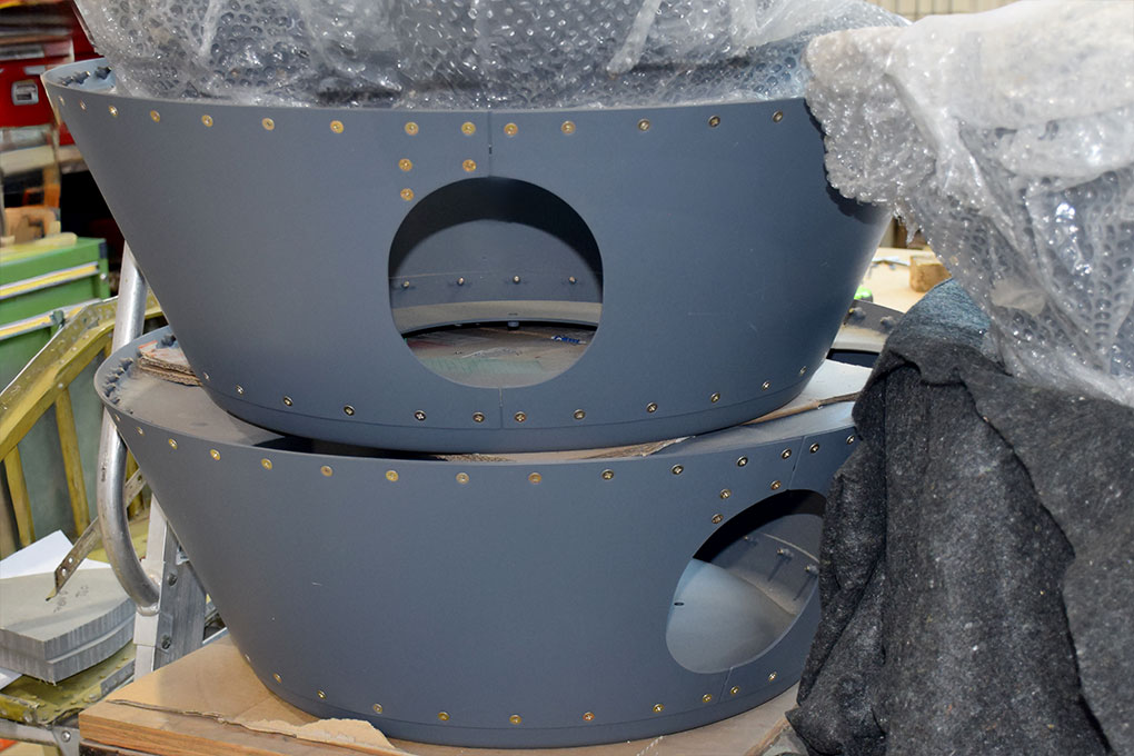 Australia’s P-38 Lightning Restorations: Inside a World-Class Workshop 22 P 38 Lightning propellor spinners awaiting fitting to completed aircraft